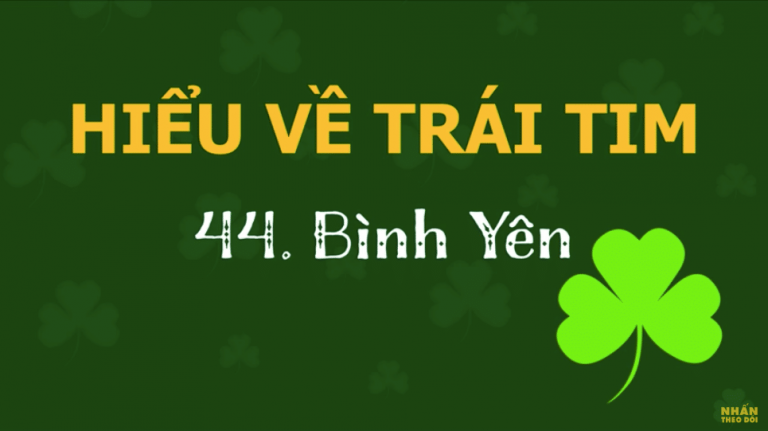 b&igrave;nh y&ecirc;n hiểu về tr&aacute;i tim